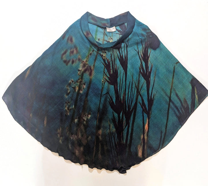 KANGAROO GRASS WOOL & SILK PONCHO