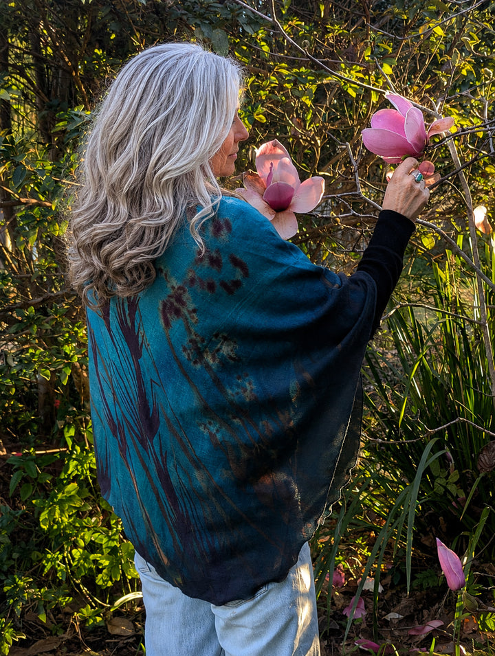KANGAROO GRASS WOOL & SILK PONCHO
