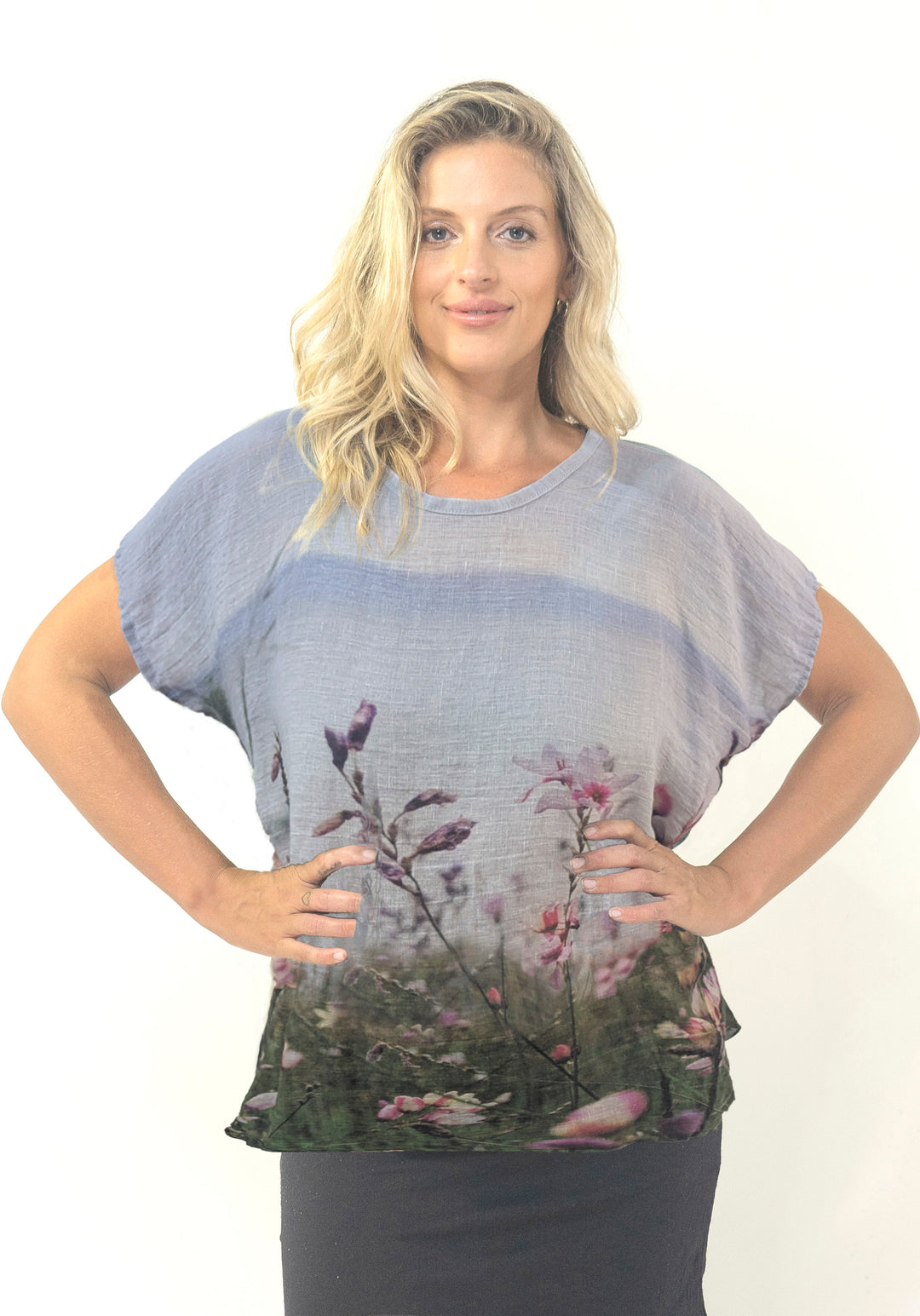 NORFOLK BAY LINEN TOP