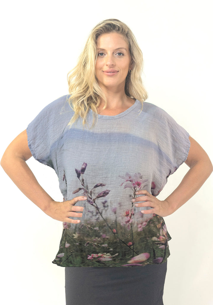 NORFOLK BAY LINEN TOP