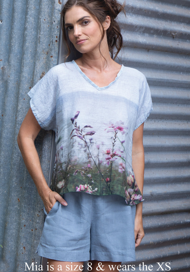 NORFOLK BAY LINEN TOP