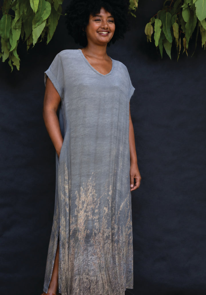 OCEAN VIEWS MAXI KAFTAN LINEN TENCEL