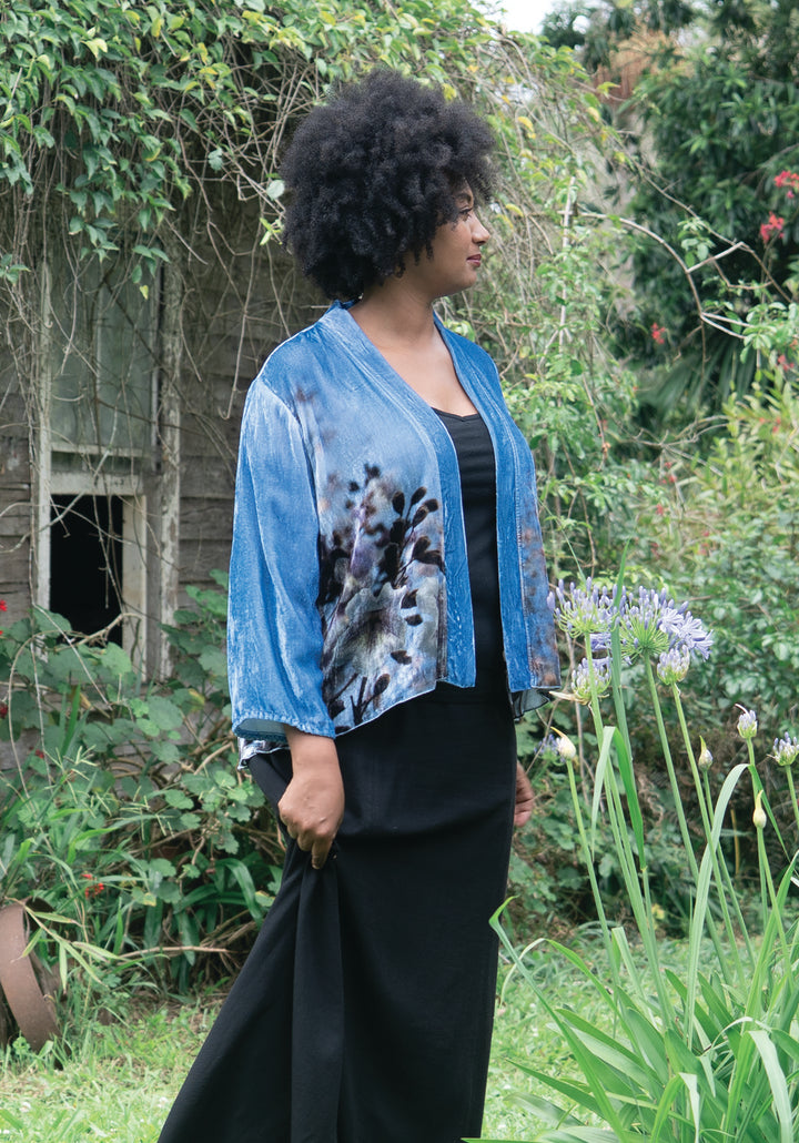 PAULOWNIA SILK VELVET KIMONO