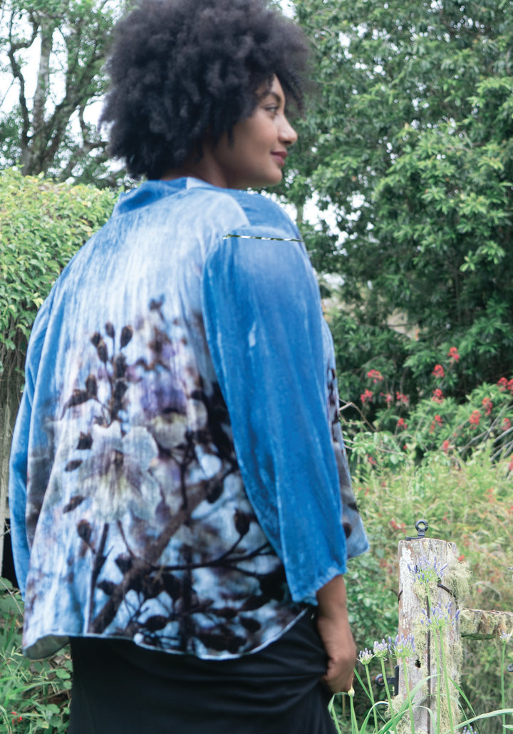 PAULOWNIA SILK VELVET KIMONO