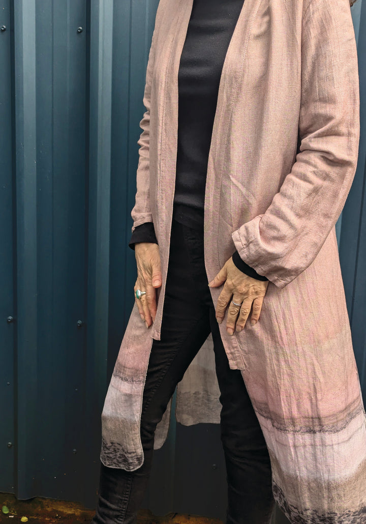 PINK SALT LAKE LINEN TENCEL DUSTER JACKET