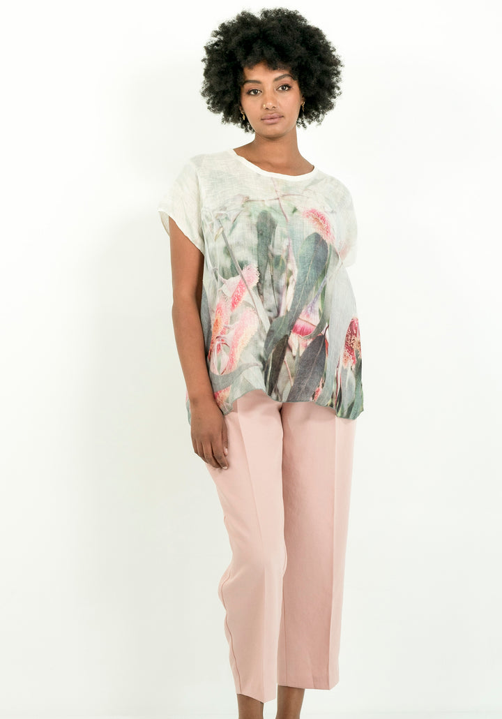 PINK GUM LINEN TOP