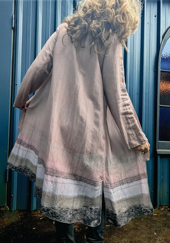 PINK SALT LAKE LINEN TENCEL DUSTER JACKET