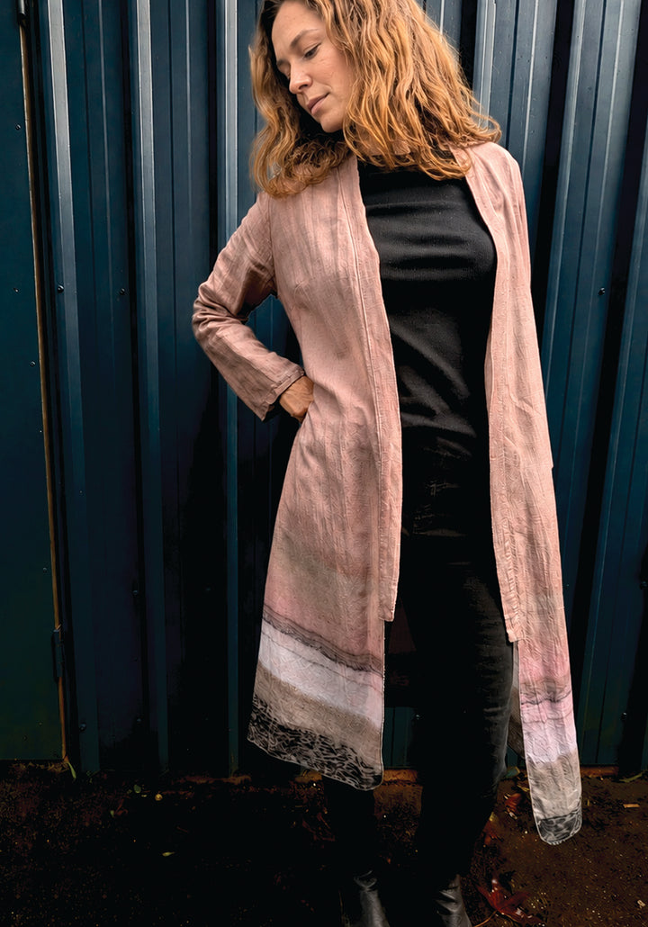 PINK SALT LAKE LINEN TENCEL DUSTER JACKET