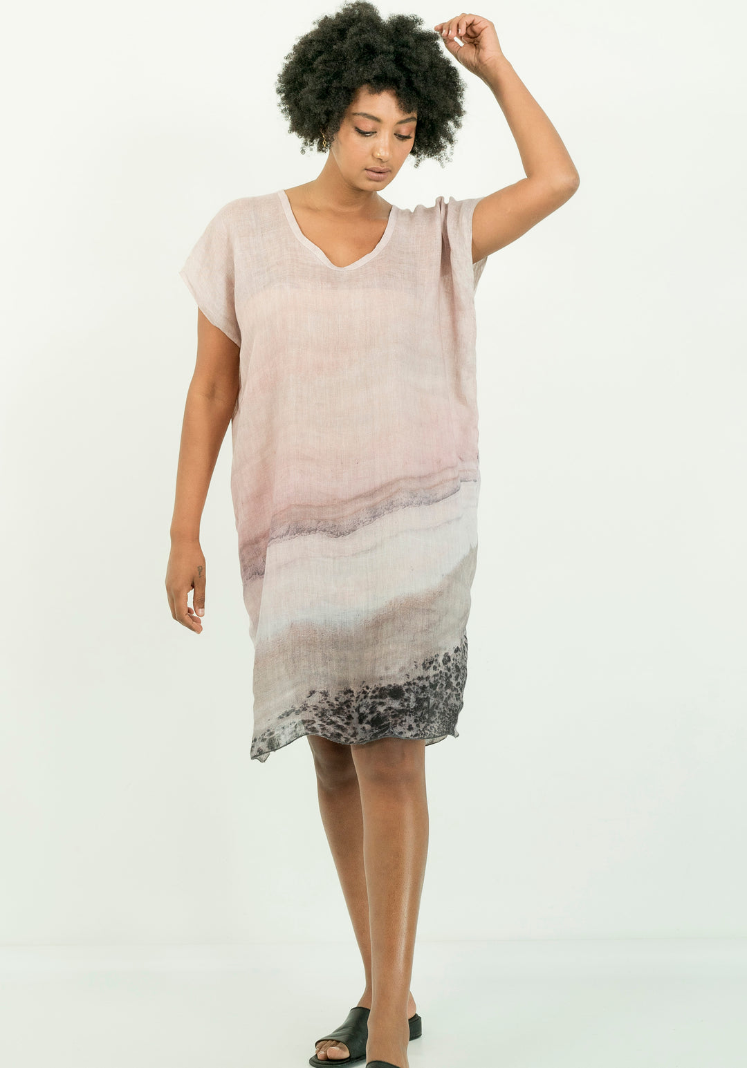 PINK SALT LAKE LINEN KAFTAN