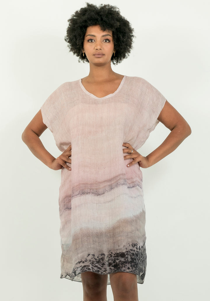 PINK SALT LAKE LINEN KAFTAN