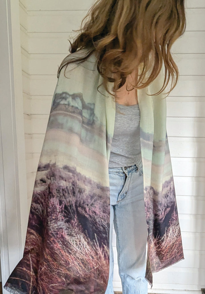 PINK SALT LAKE WOOL & SILK SCARF