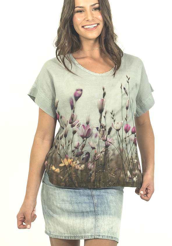 SEASIDE MEADOW LINEN TSHIRT