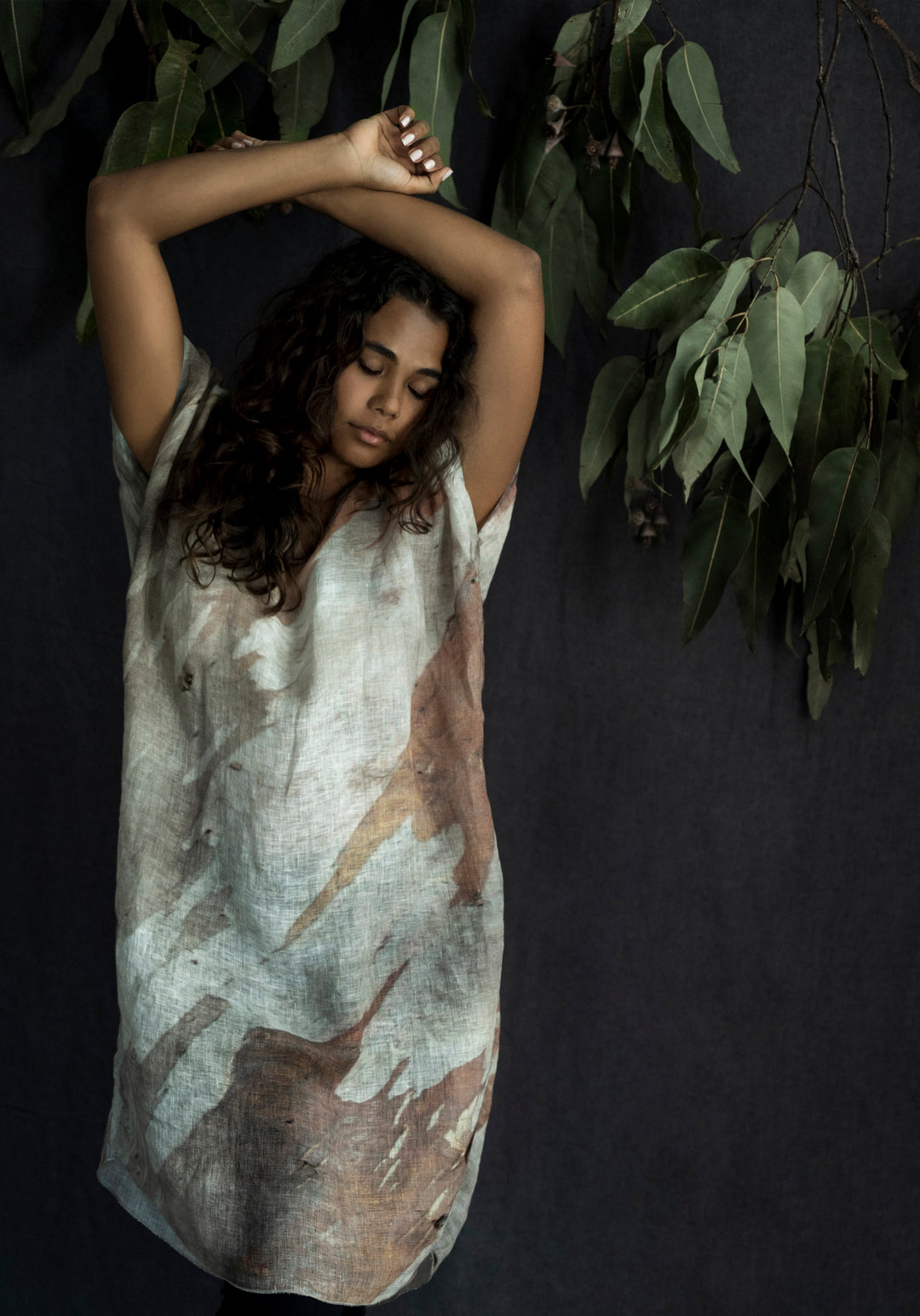 BARK LINEN KAFTAN
