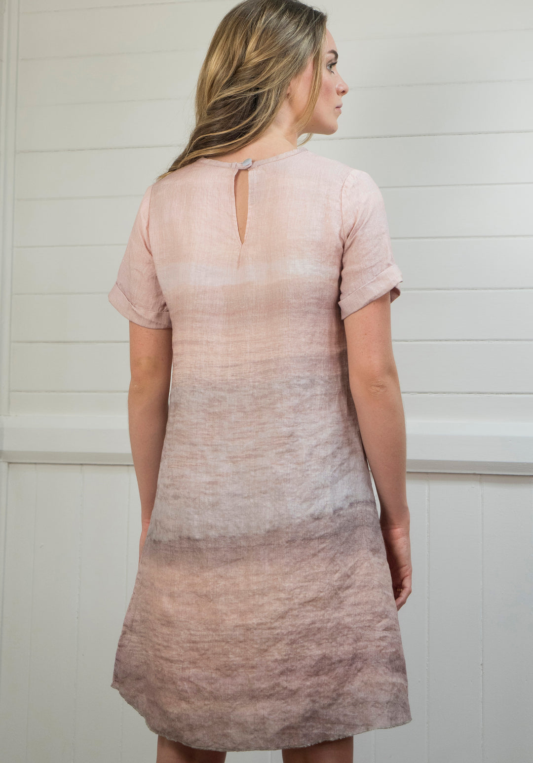 BYRON SUNSET LINEN SHIFT DRESS