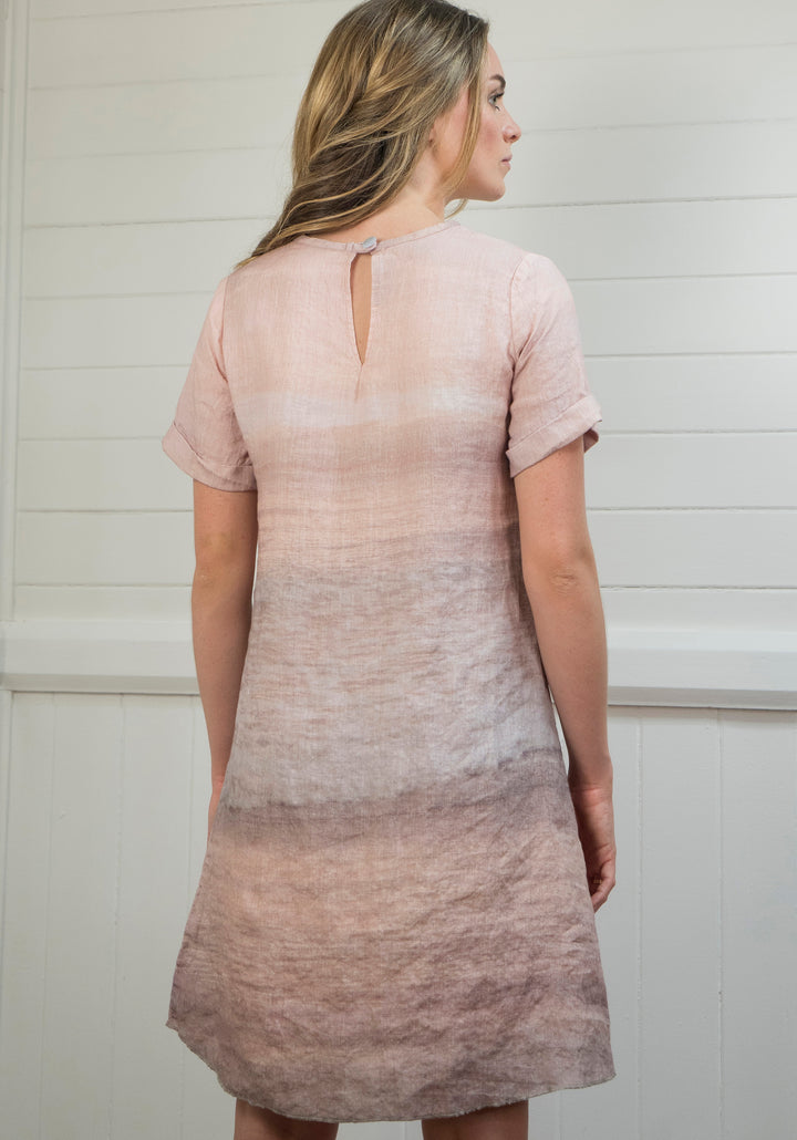 BYRON SUNSET LINEN SHIFT DRESS