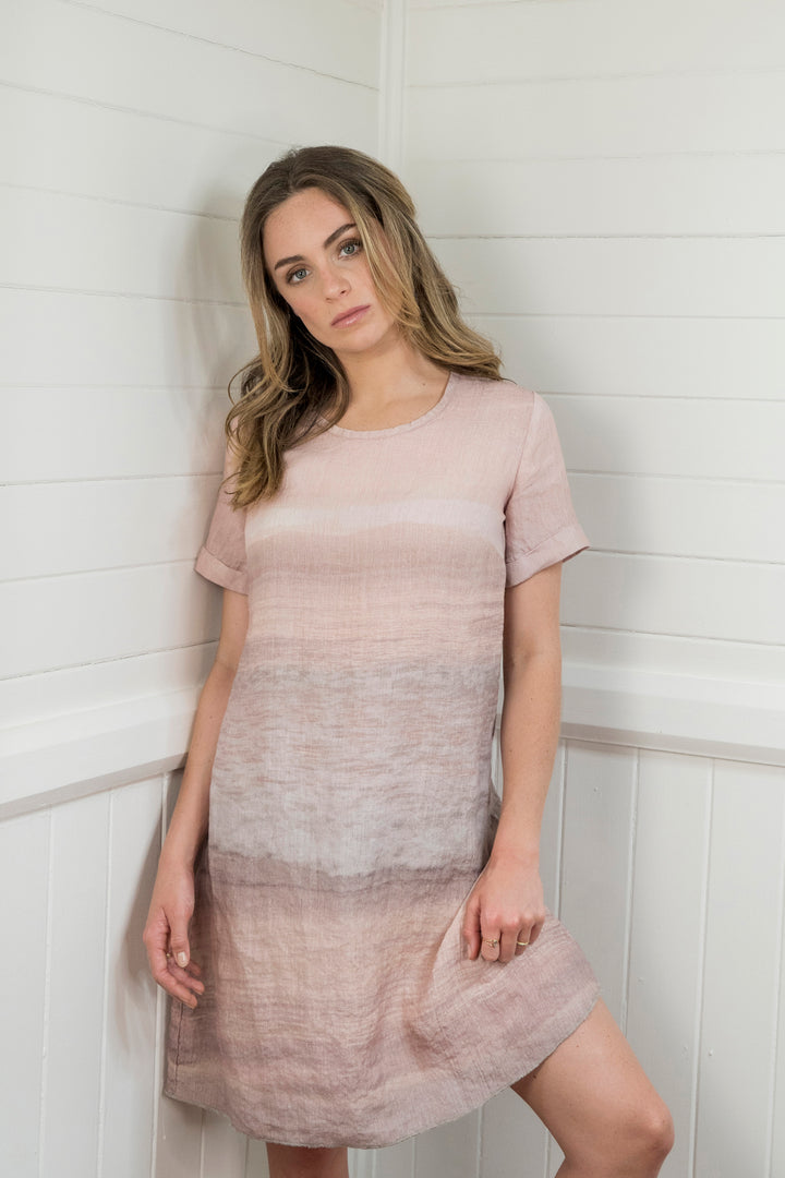 BYRON SUNSET LINEN SHIFT DRESS