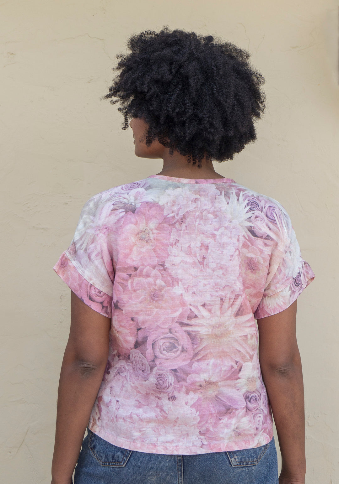 DAHLIAS LINEN TSHIRT