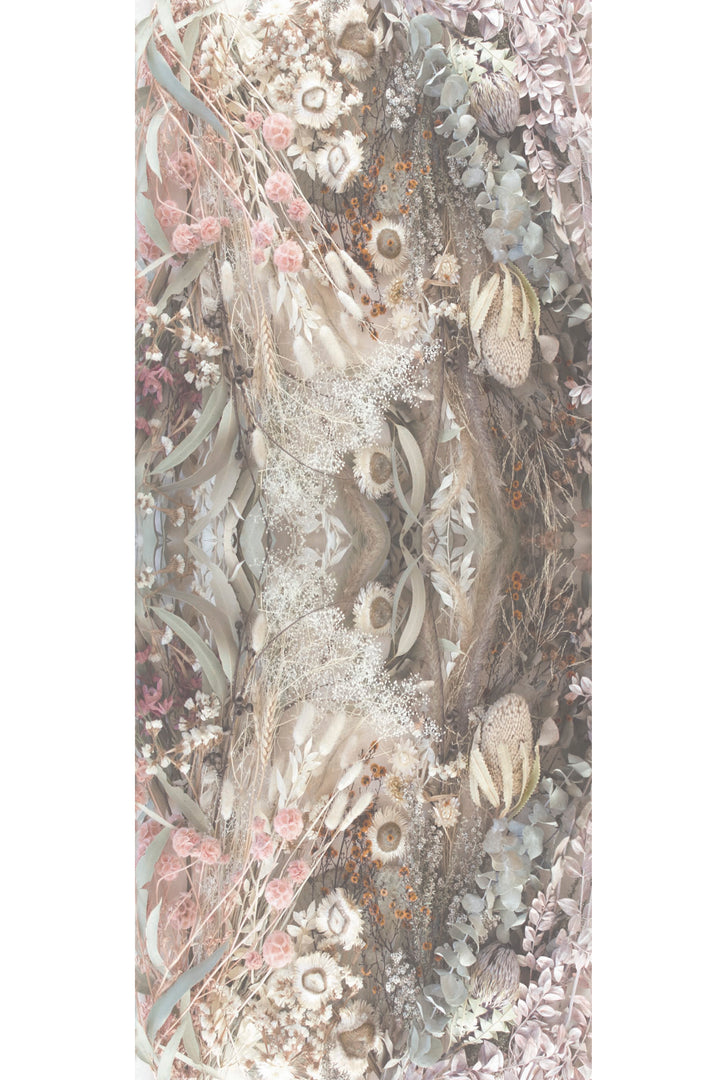 DRIED FLOWERS WOOL & SILK SCARF