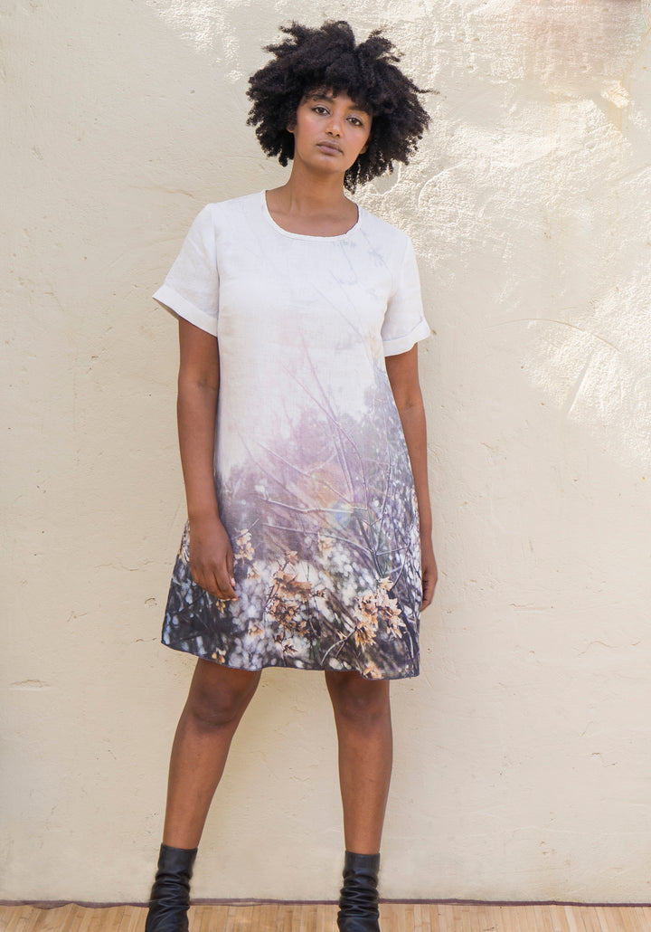 MAPLE SEED LINEN SHIFT DRESS