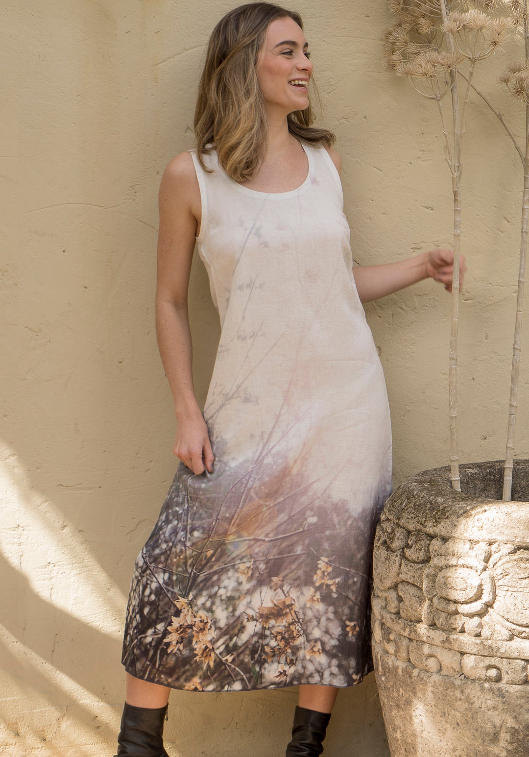 MAPLE SEED LINEN TANK DRESS