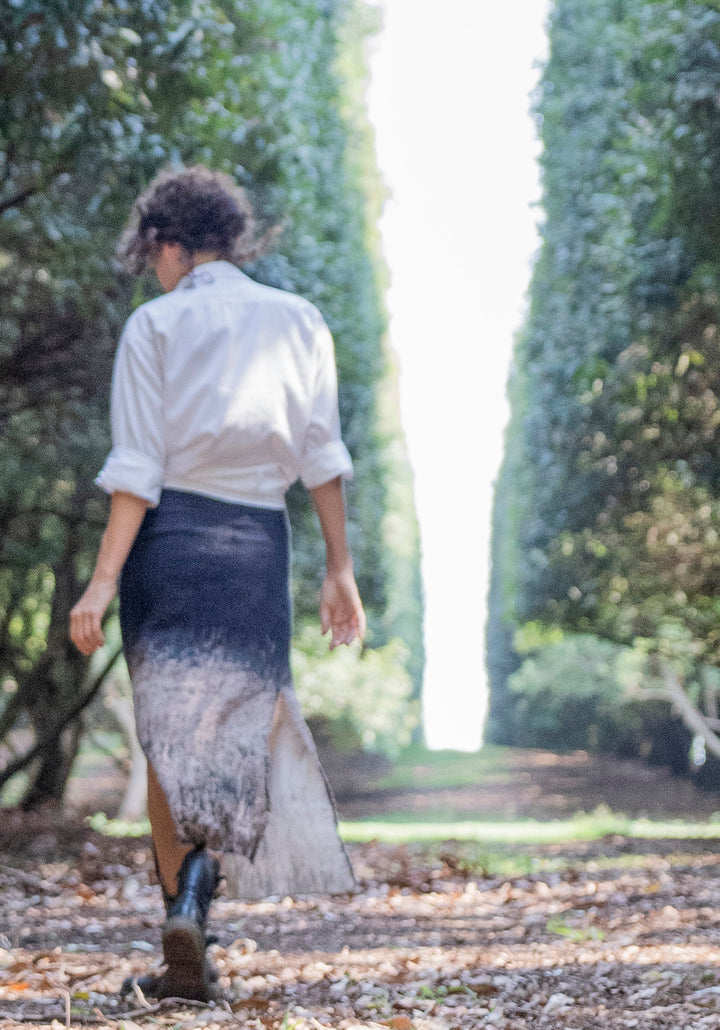MORNING GRASSES LINEN SKIRT