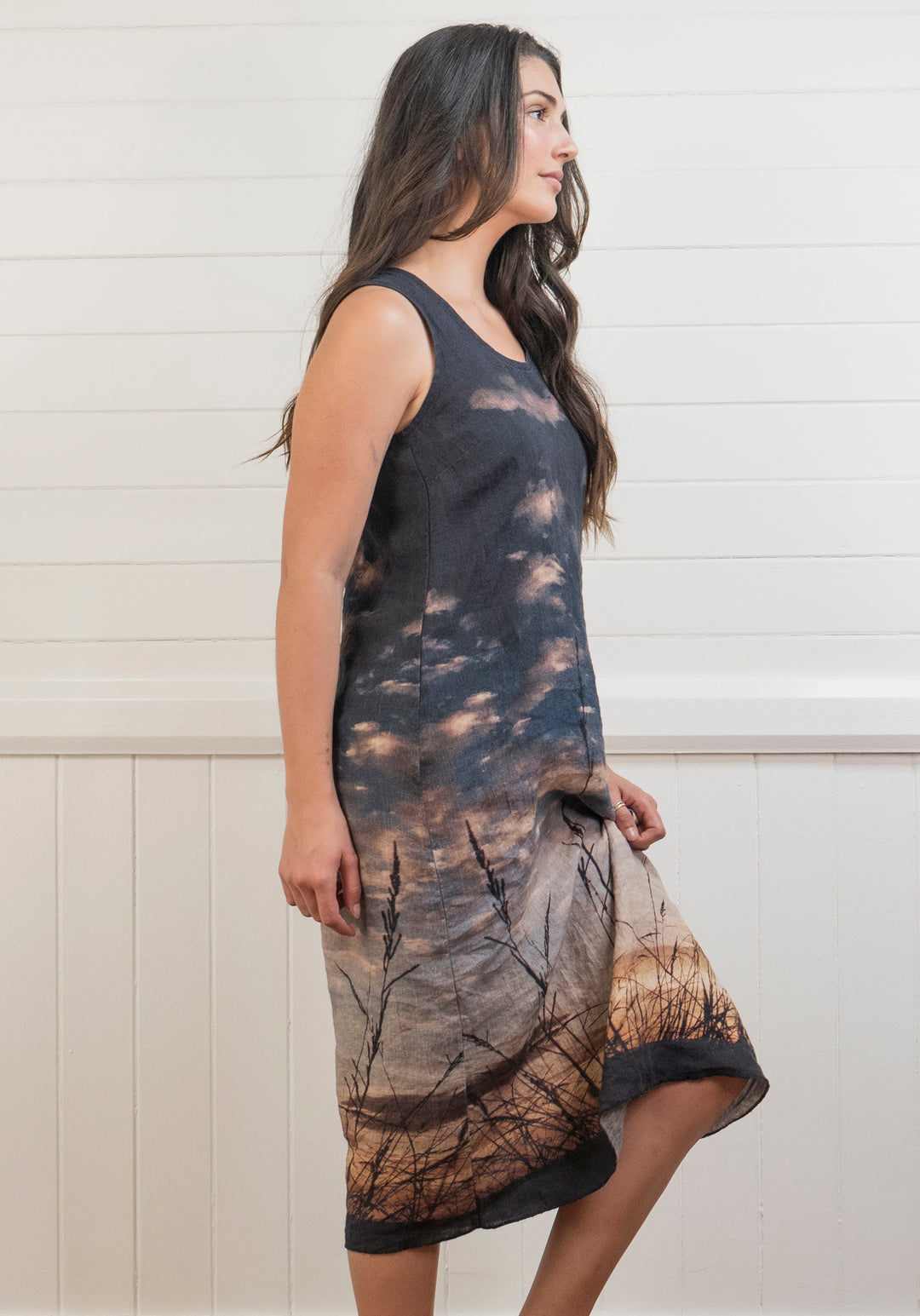 NORTH HEAD LINEN TANK DRESS