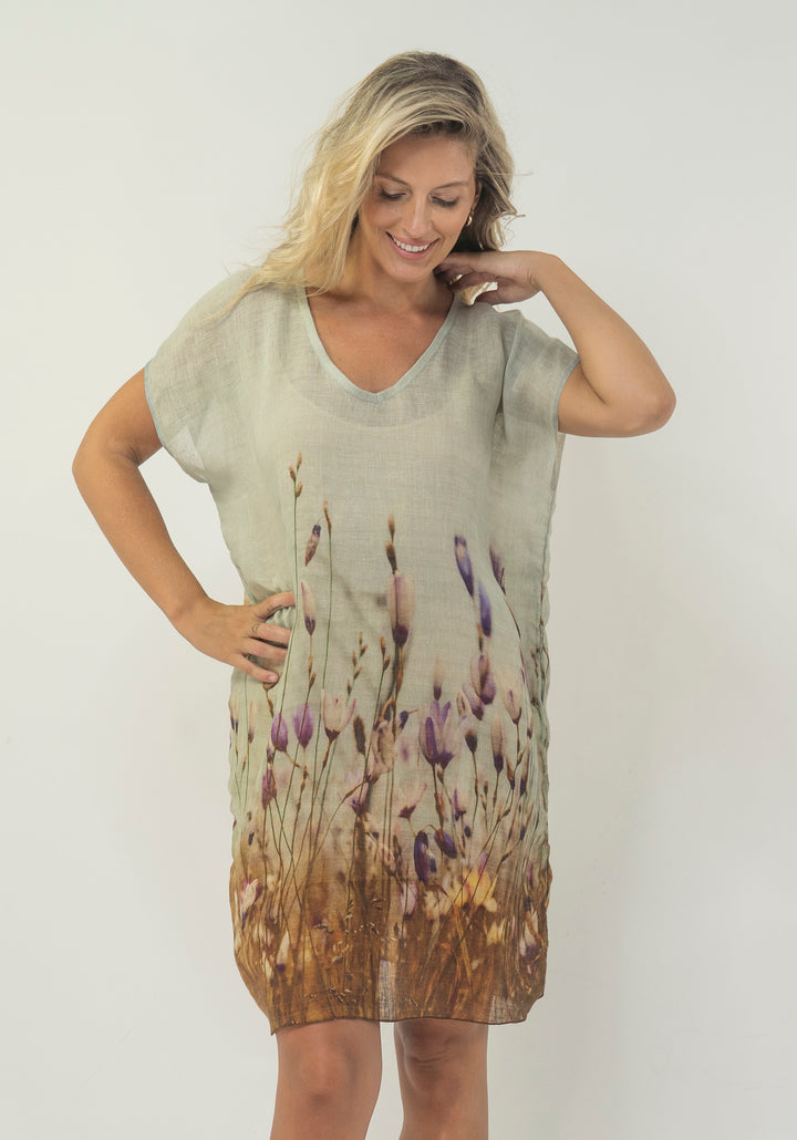 SEASIDE MEADOW LINEN KAFTAN
