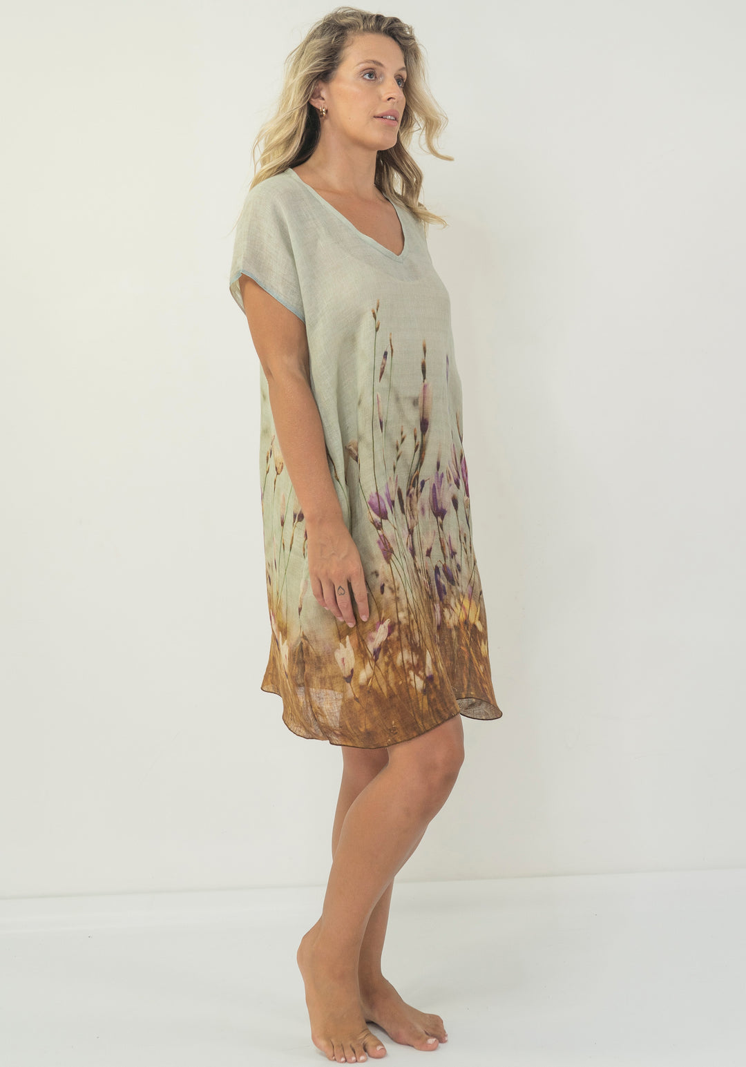 SEASIDE MEADOW LINEN KAFTAN
