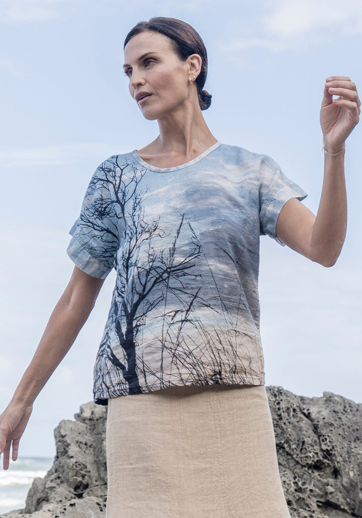 STORMY SKY LINEN TSHIRT