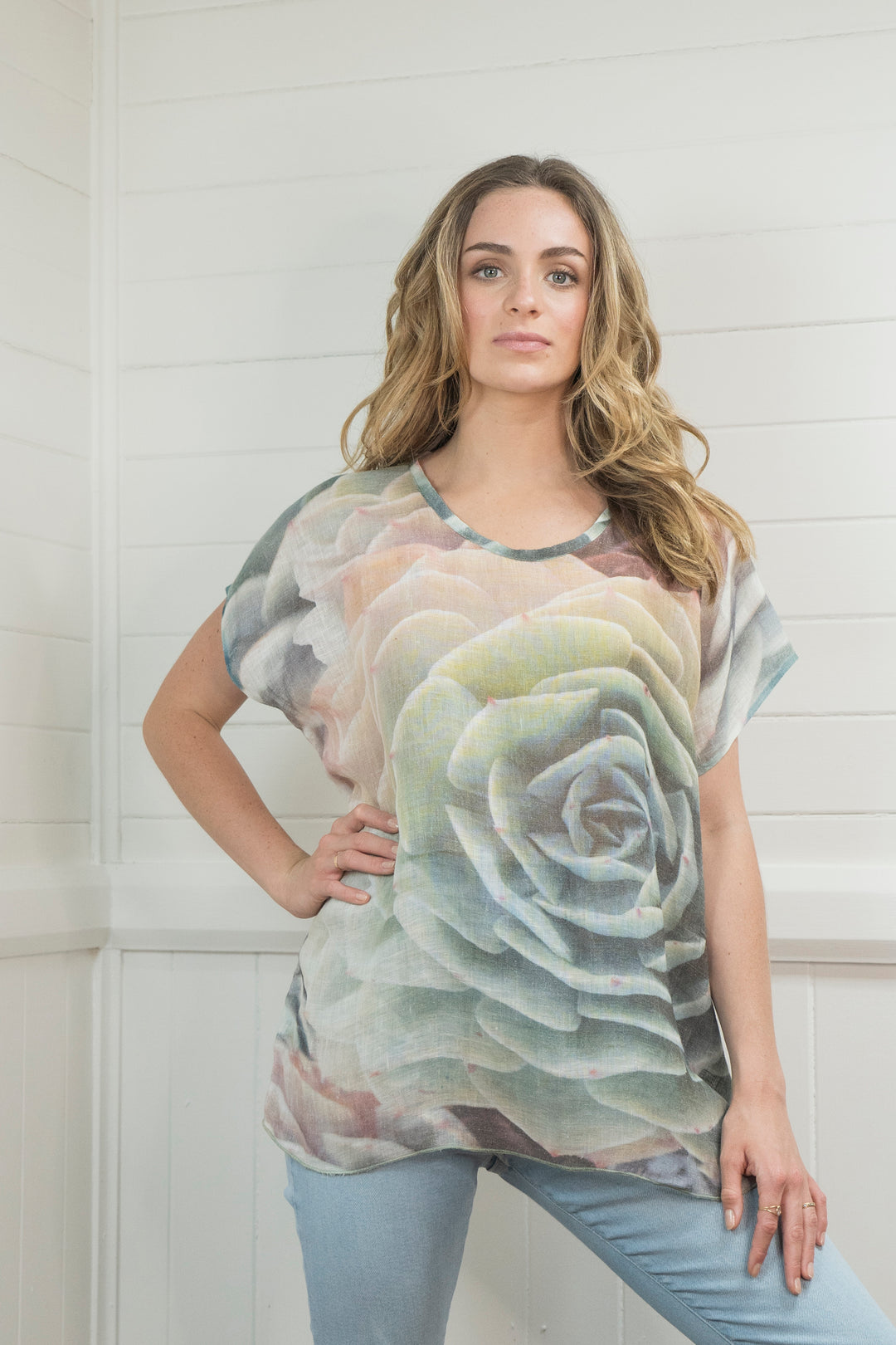 SUCCULENT LINEN TOP