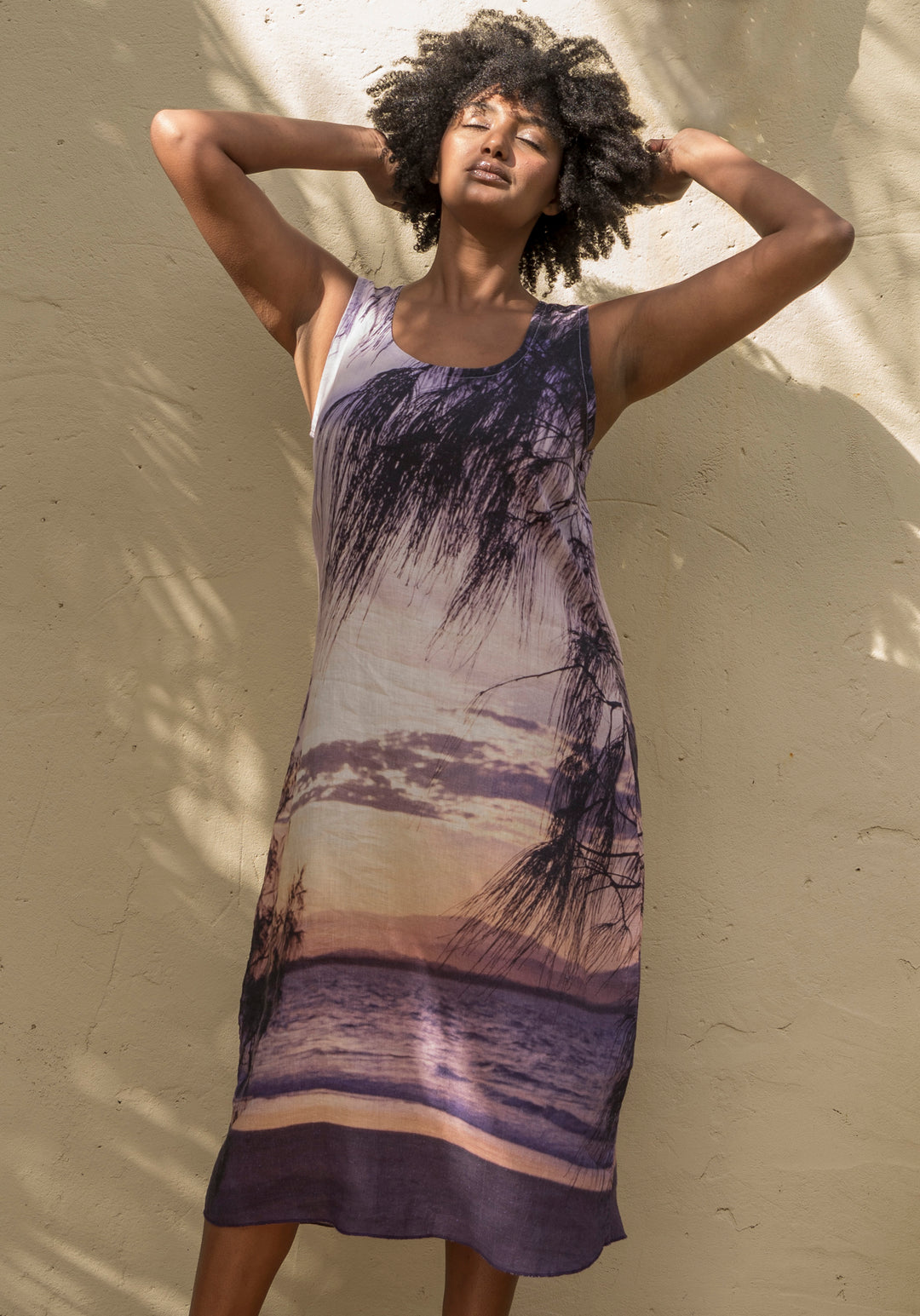 WATEGOS BEACH LINEN TANK DRESS